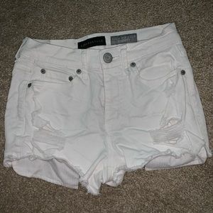 white Aeropostale shorty jean shorts, never worn!